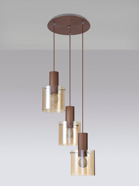 Brooks Round Pendant 3 Light